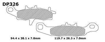 BRAKE PADS SINTERED DP BRAKES, DP326 Premium 41-326.H.DP