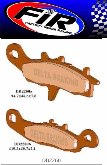 BRAKE PADS SINTERED METAL HF, MX-N HIGH FRICTION, BP026T10B, DB2260-CPRO