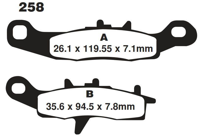 BRAKE PADS STD KX/RM 80/85, MOTO-MASTER 093911