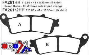 BRAKE PADS SINTERED METAL EBC FA261HH