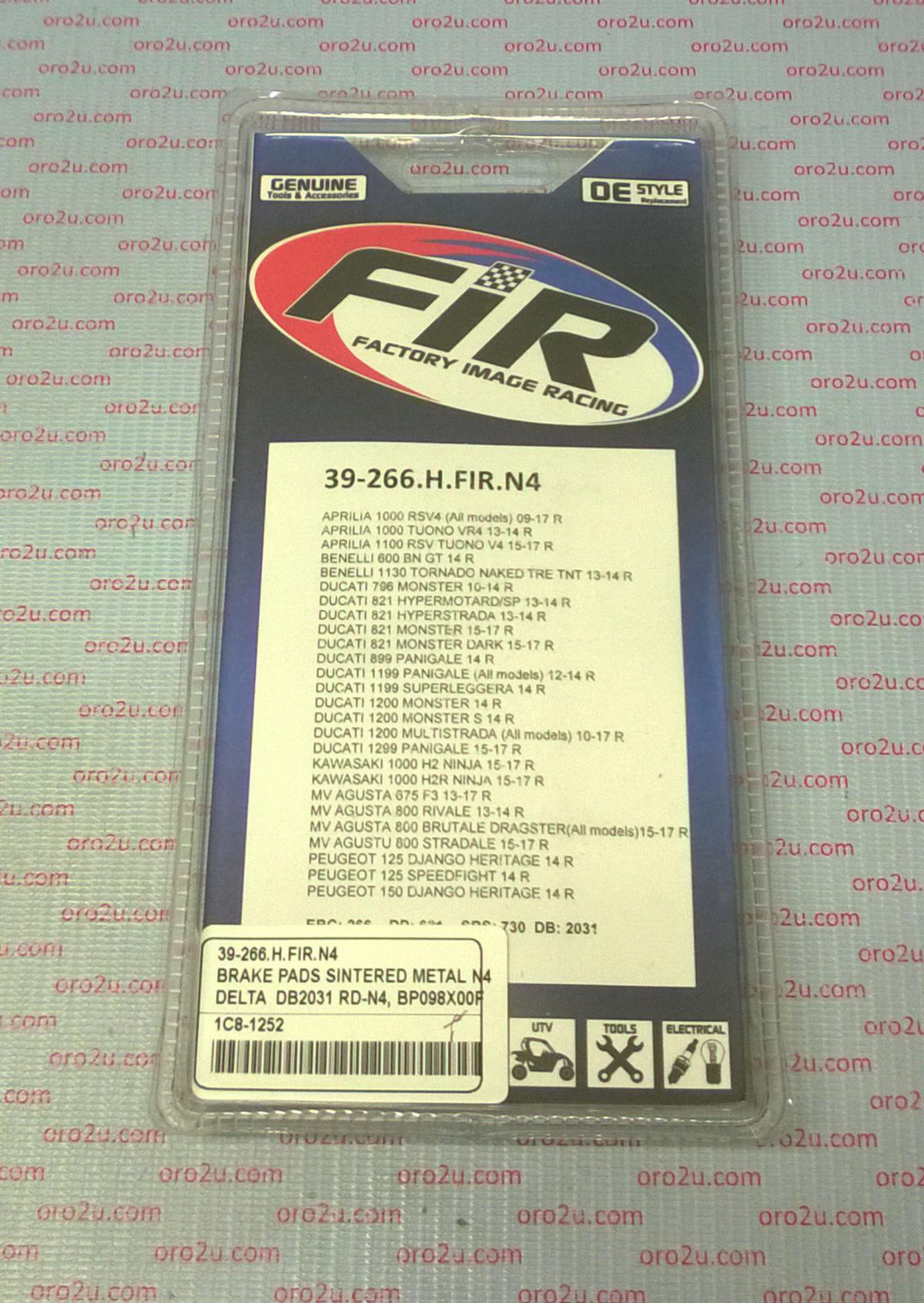 BRAKE PADS SINTERED METAL N4, DB2031 RD-N4, BP098X00F