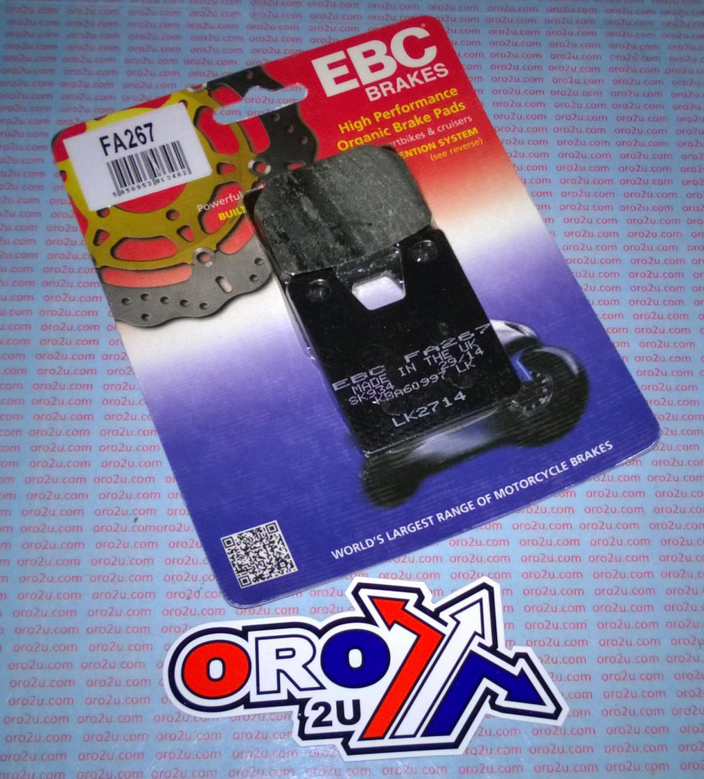 BRAKE PADS KEVLAR ORGANIC EBC FA267