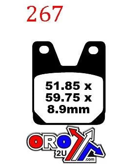 BRAKE PADS KEVLAR ORGANIC EBC FA267