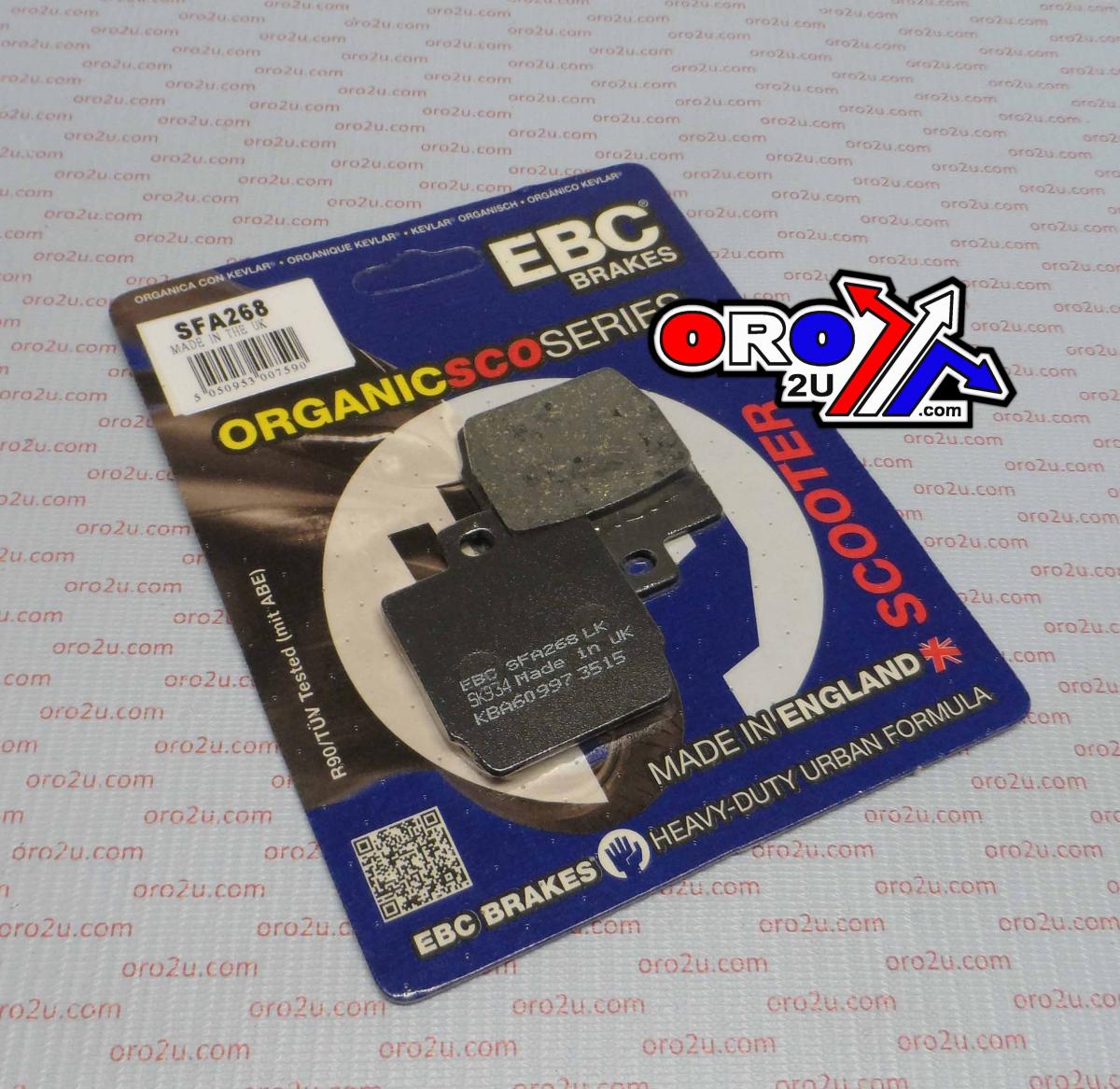 BRAKE PADS STD SCOOTER ORGANIC EBC SFA268