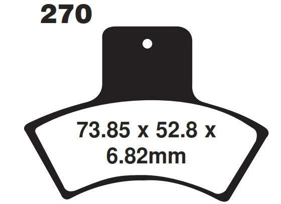 BRAKE PADS STD SEMI-METAL TT, FA270TT EBC