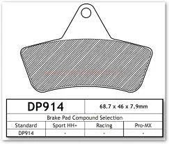 BRAKE PADS DP BRAKES HARD, DP914 Premium Sintered, 39-271