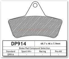 BRAKE PADS DP BRAKES HARD, DP914 Premium Sintered, 39-271