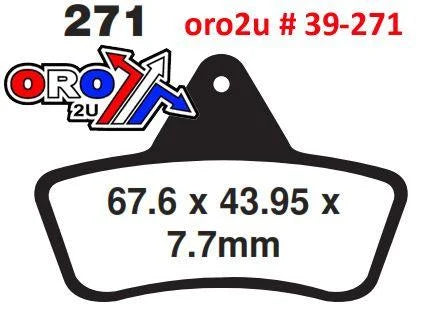 BRAKE PADS SEMI-METAL EBC FA271TT