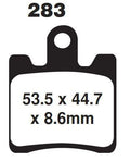 BRAKE PADS SINTERED METAL, SIFAM S1353N (FA283HH)