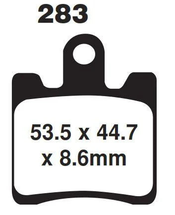 BRAKE PADS SEMI-METAL FRONT, KYOTO S1353 (FA283)