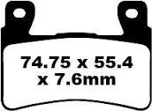 BRAKE PADS SINTERED METAL EBC FA296HH