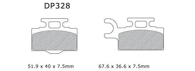 BRAKE PADS SINTERED DP BRAKES, DP328 Premium
