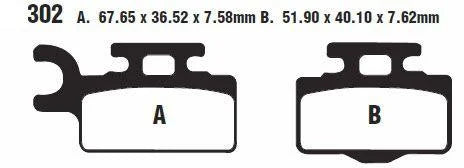 BRAKE PADS STD EBC FA302 FA302TT