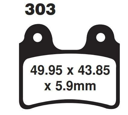 BRAKE PADS SINTERED METAL GOLD, SIFAM S9003N (EBC FA303HH)