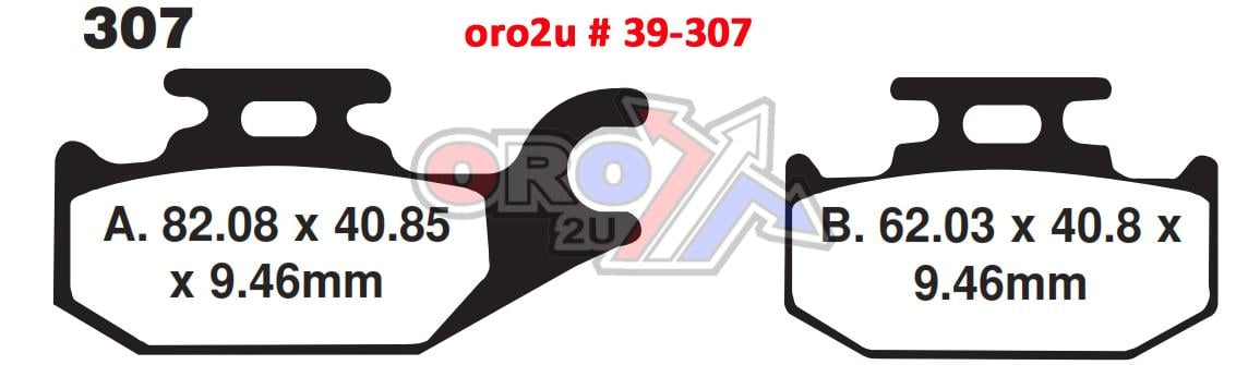 BRAKE PADS SINTERED METAL HD, BP040DDD AT-05611F DB2400 QD-D