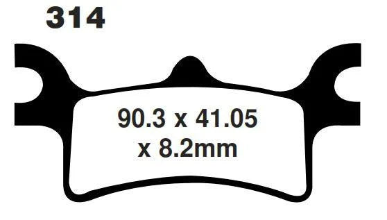 BRAKE PADS SINTERED METAL POLARIS EBC FA314R