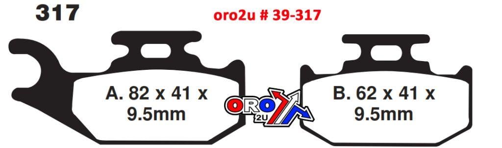 BRAKE PADS SEMI-METALLIC FA317