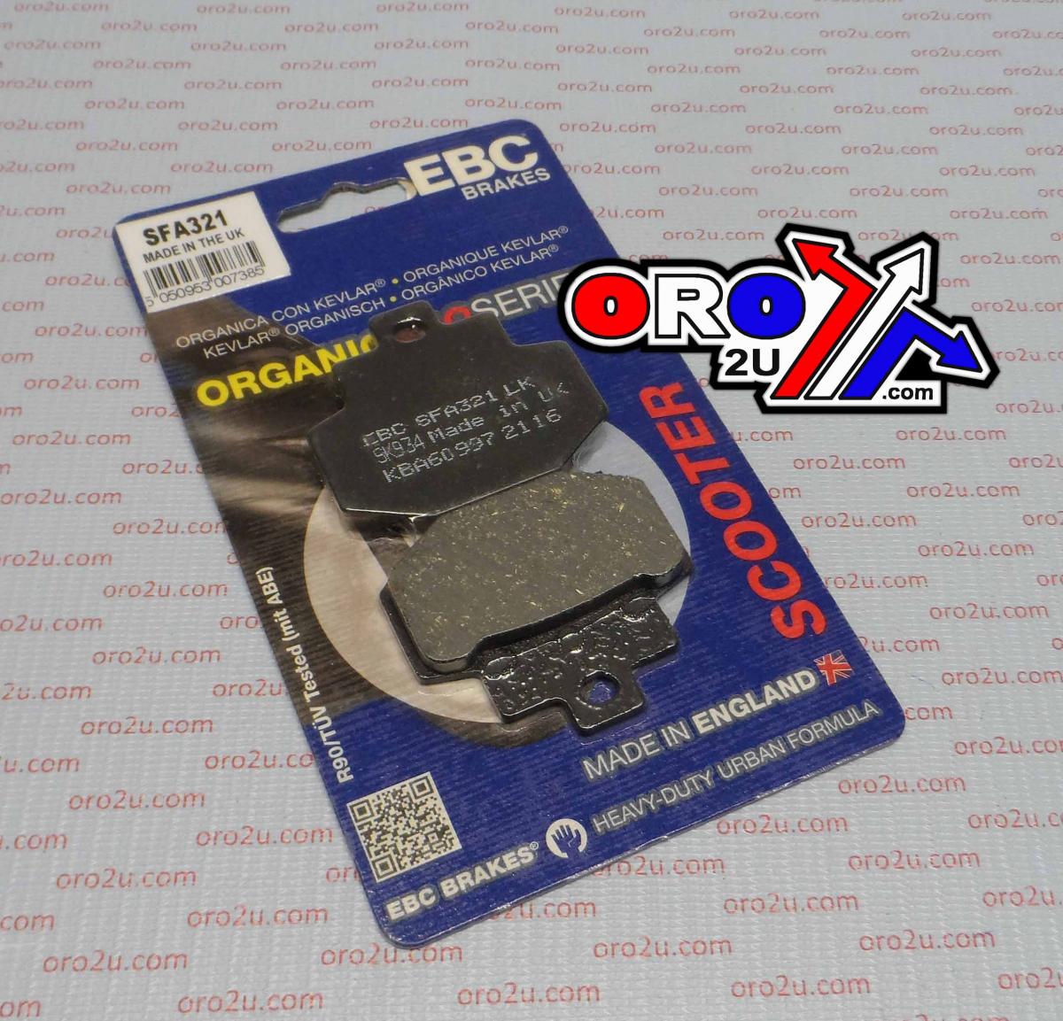 BRAKE PADS STD SCOOTER ORGANIC EBC SFA321
