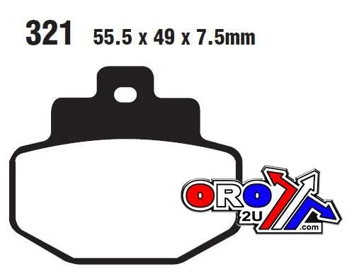 BRAKE PADS STD SCOOTER ORGANIC EBC SFA321