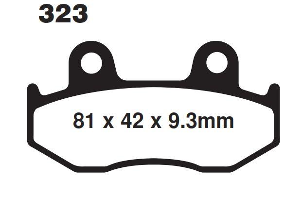 BRAKE PADS SCOOTER ORGANIC EBC SFA323