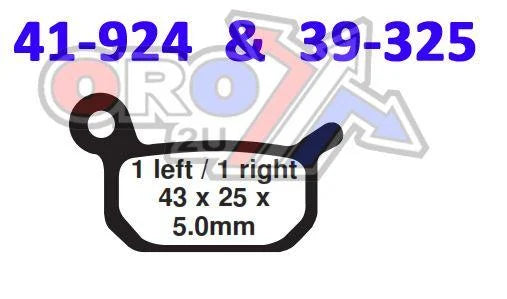 BRAKE PADS SINTERED NITRO, MOTO-MASTER 094721, 39-325, 41-924.H.NITRO