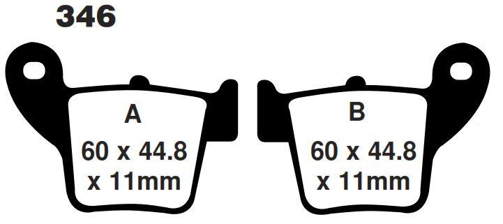 BRAKE PADS SINTERED RACE, MOTO-MASTER 094311, 39-346