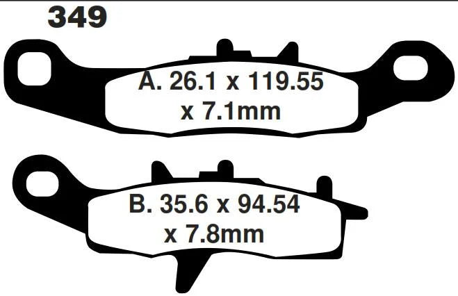 BRAKE PADS DISC SINTERED METAL, SIFAM S1442N (EBC FA349HH)