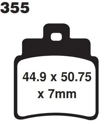 BRAKE PADS SET 4 FA355/4 EBC, EBC REAR BRAKE PADS