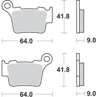 BRAKE PADS SINTERED RACING, MOTO-MASTER 094612 41-923.H.MM, 39-357