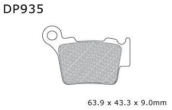 BRAKE PADS SINTERED DP BRAKES, DP935 Premium