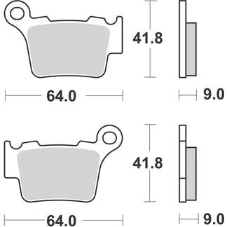 BRAKE PADS SINTERED RACING, MOTO-MASTER 094412, 39-368, 41-935.H.MM