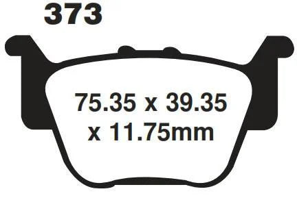 BRAKE PADS SINTERED METAL HARD, EBC FA373R R-PADS