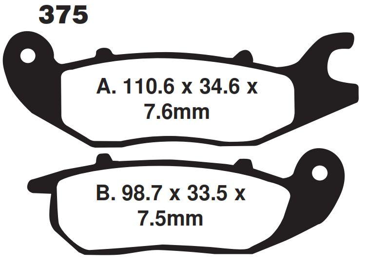BRAKE PADS EBC FA375 Kevlar, [SFA375]