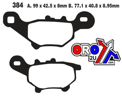 BRAKE PADS STD SCOOTER ORGANIC, EBC SFA384