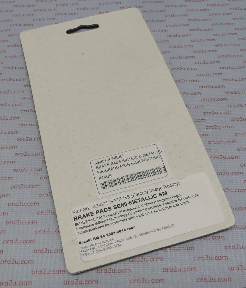 BRAKE PADS SINTERED METAL HS OR-D HIGH FRICTION DB2540