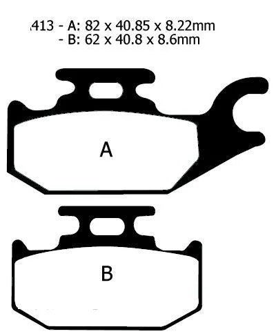 BRAKE PADS SINTERED FA413R EBC