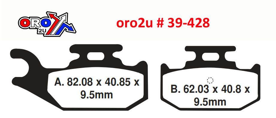 BRAKE PADS MOTO-MASTER, SEMI-METALLIC STD 096411