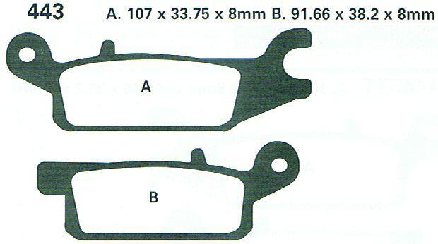 BRAKE PADS SINTERED DP BRAKES, DP979 Premium Sintered, 39-443