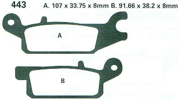 BRAKE PADS SINTERED METAL, EBC FA443R