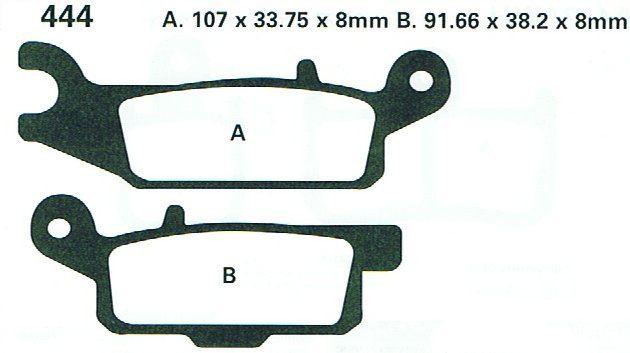 BRAKE PADS DISC MOTO-MASTER, SEMI-METALLIC STD 095911