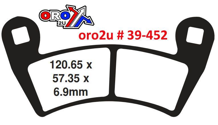 BRAKE PADS SINTERED NITRO, MOTO-MASTER 098421, 39-452, 7.6MM THICK