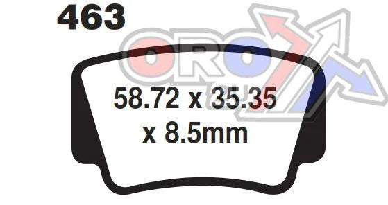 BRAKE PADS SINTERED DP BRAKES, DP990 Premium 41-990.H.DP, 39-463