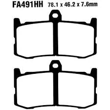 BRAKE PADS SINTERED METAL, EBC FA491HH GOLD, 39-491