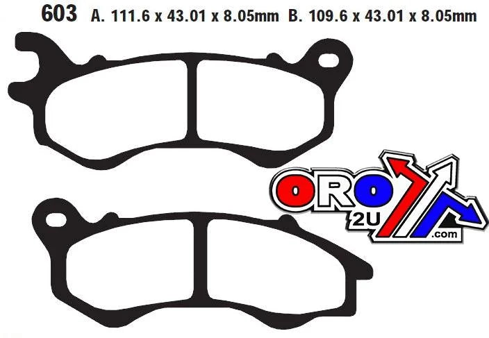BRAKE PADS STD SCOOTER ORGANIC, EBC SFA603