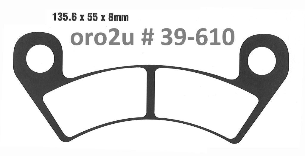 BRAKE PADS SINTERED FA610R EBC 39-610