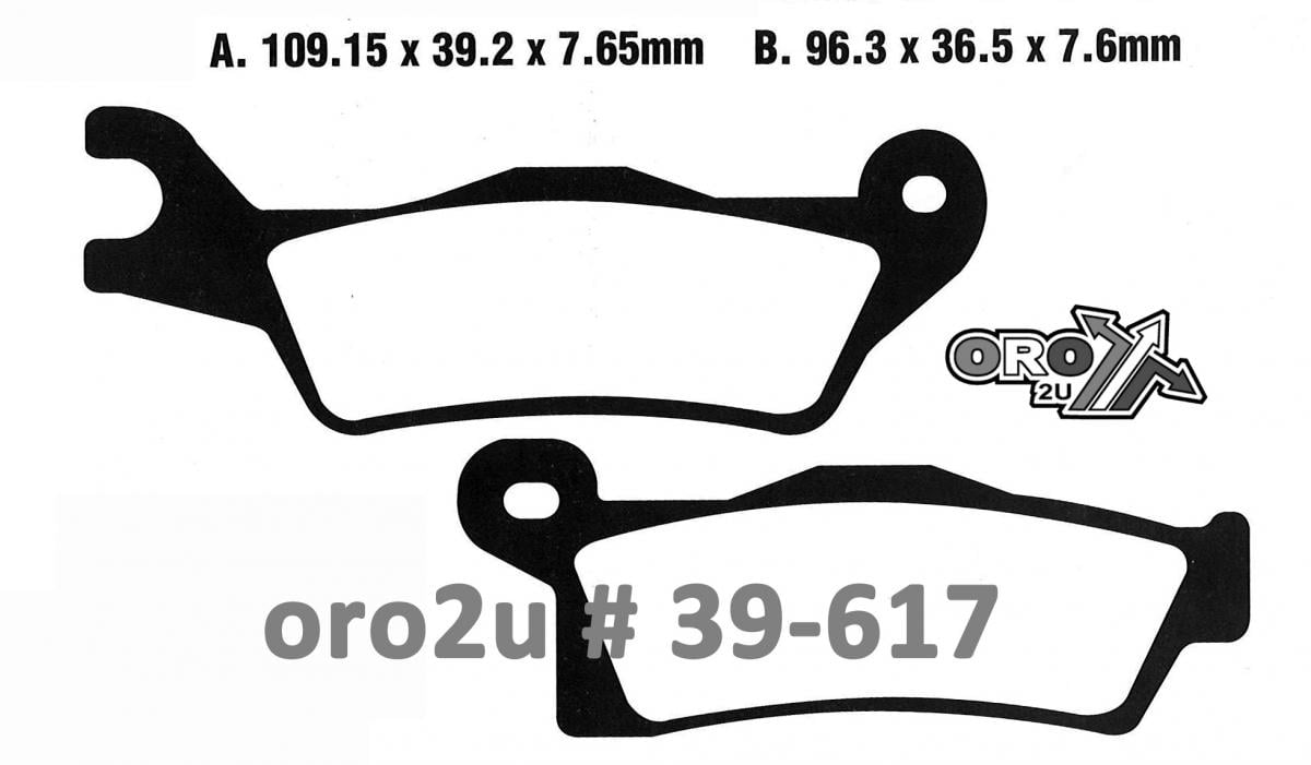 BRAKE PADS SINTERED METAL HD, QD-D EXTREME RIGHT, AT-05266F, 39-617.BR DB2215