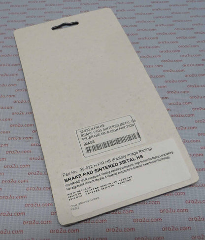 BRAKE PADS SINTERED METAL HS, MX-N HIGH FRICTION, FA622