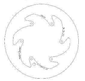 DISC BRAKE FRONT KTM HUSQ, WITH SPEEDO HOLE, CROSS CENTRE 5100-51 HUSABERG