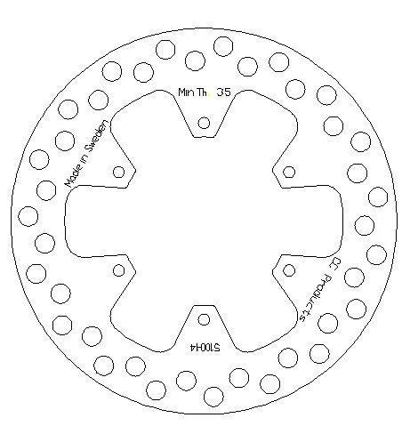 DISC BRAKE FRONT KX80 KX100, CROSS-CENTER 5100-014