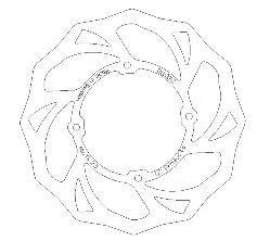 DISC BRAKE FRONT KTM85 ROUND, CROSS-CENTER PRODUCT 5100-118